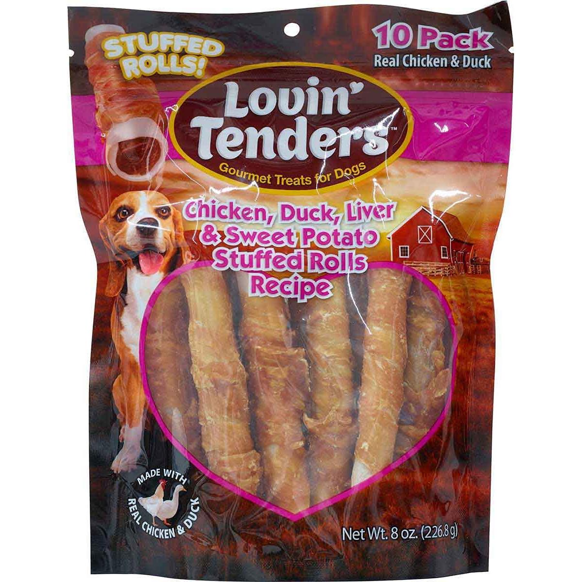 Lovin Tenders Stuffed Rolls Dog Chews