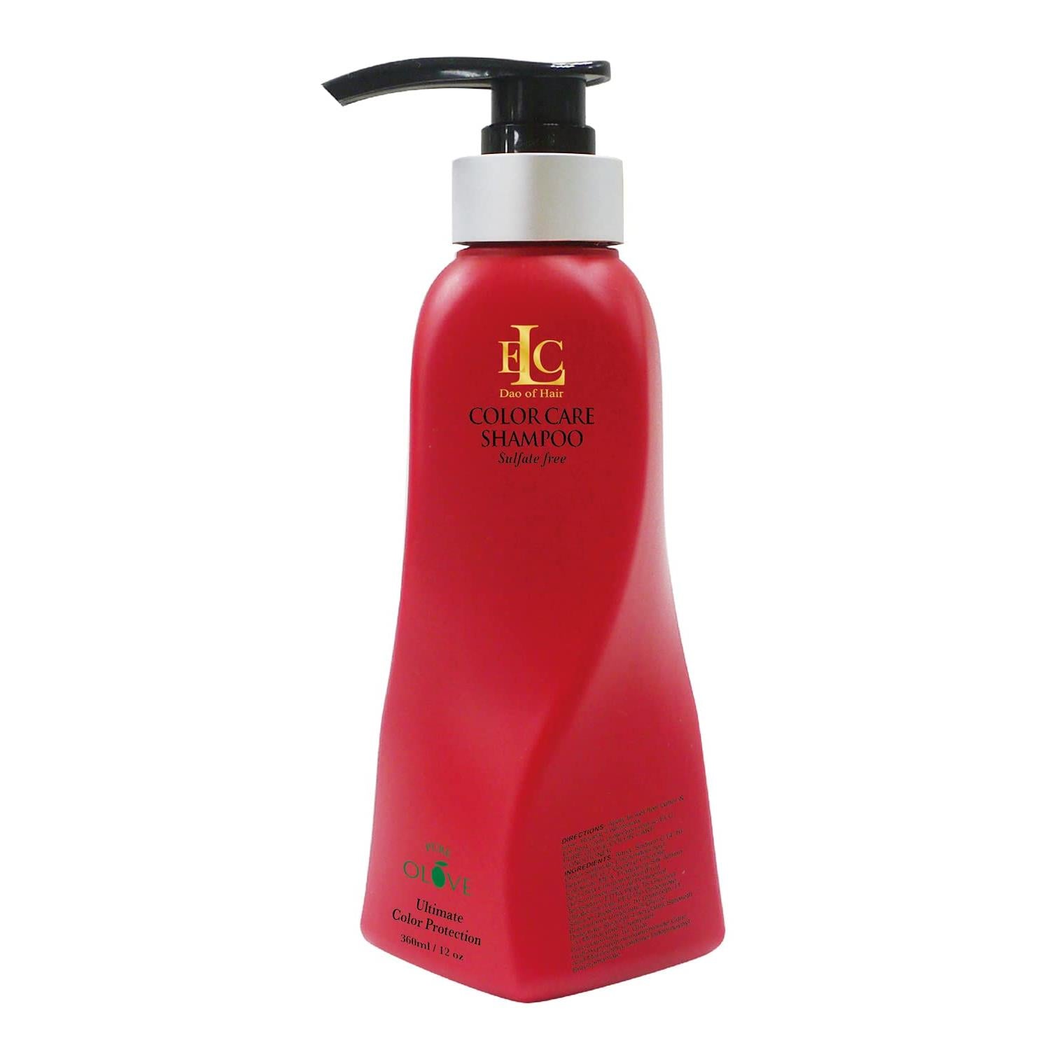 ELC Pure Olove Color Care Shampoo - Color Treated Hair - Sulfate-Free and Sodium Chloride-Free - Organic Olive Oil - 12 ounces